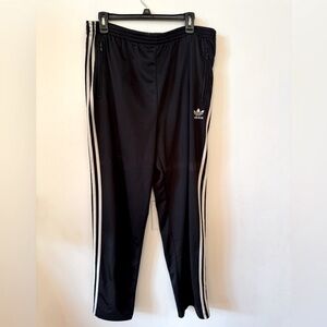 Men’s Adidas Original Track Break Away snap warm up zip pocket pants Black L